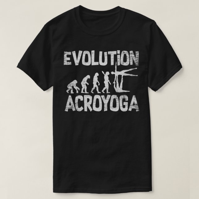 Camiseta Evolução Acroyoga Acro Yoga Acrobatics Therapeuti (Frente do Design)