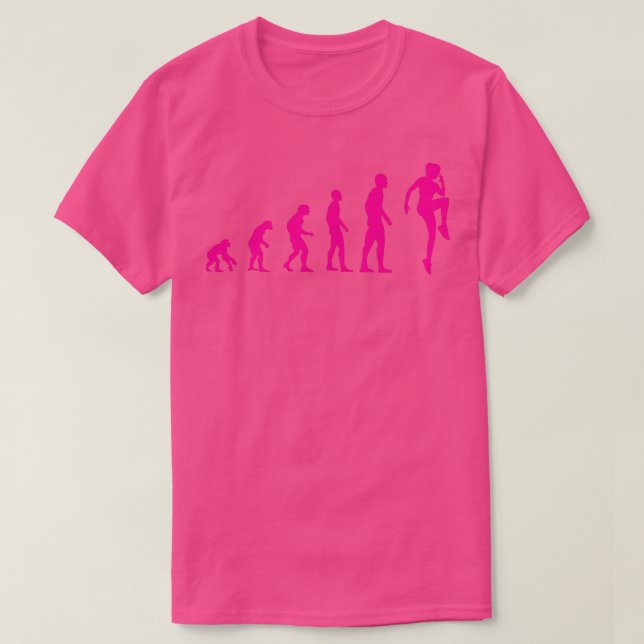 Camiseta Evolução Aeróbica Ginástica Engraçada Presente 1 (Frente do Design)