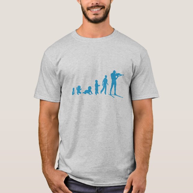 Camiseta evolução biathlon TIR de pé (Frente)