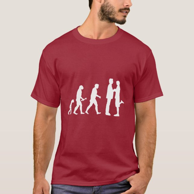 Camiseta Evolução Casamento gay - (Frente)