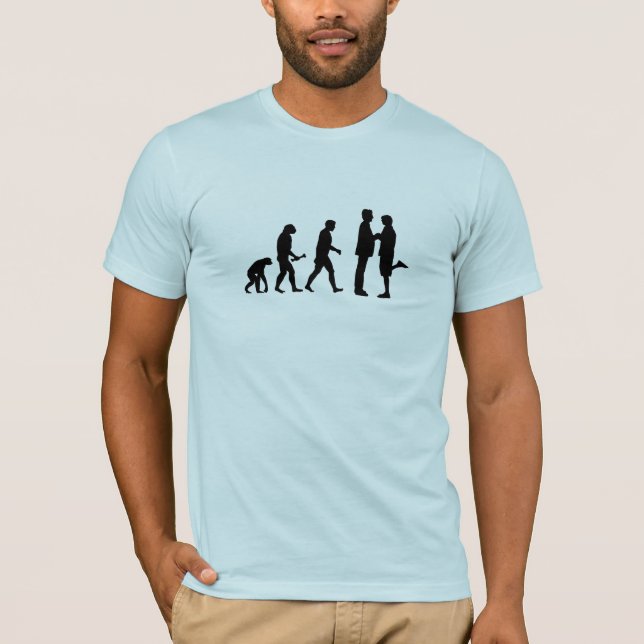 Camiseta Evolução casamento gay (Frente)