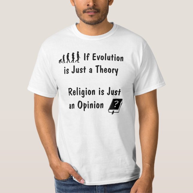 Camiseta Evolução contra o t-shirt da religião (Frente)