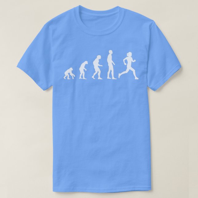 Camiseta Evolução Correndo Engraçado Hobby Esporte (Frente do Design)