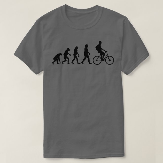 Camiseta Evolução da Condução de Bicicletas (Frente do Design)