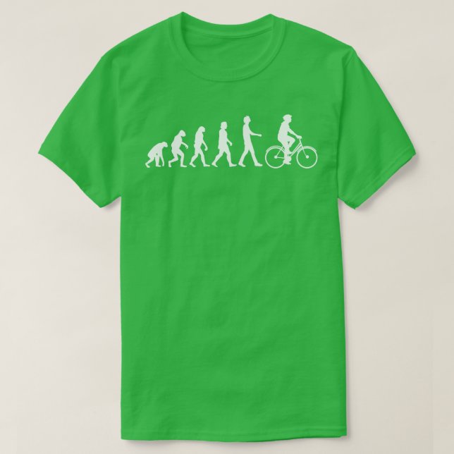 Camiseta Evolução da Condução de Bicicletas 2 (Frente do Design)