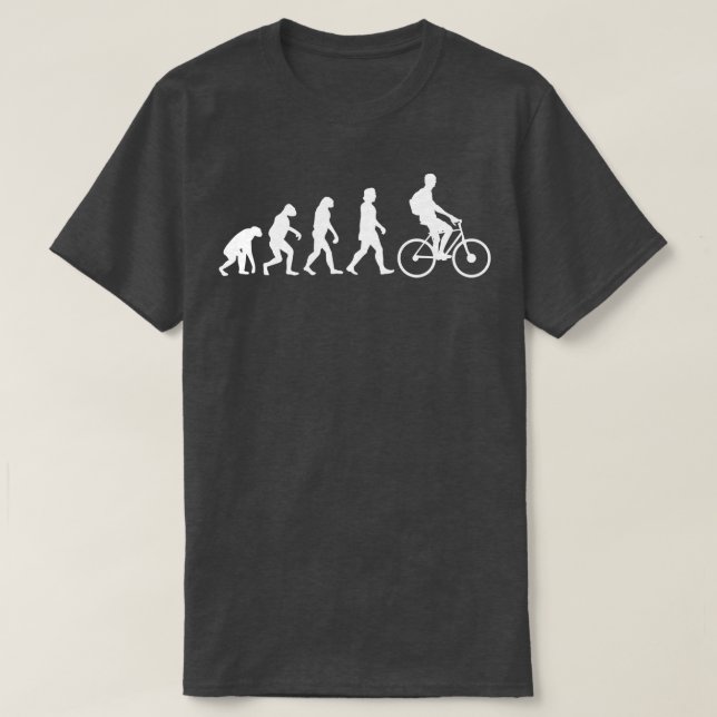 Camiseta Evolução da Condução de Bicicletas 3 (Frente do Design)