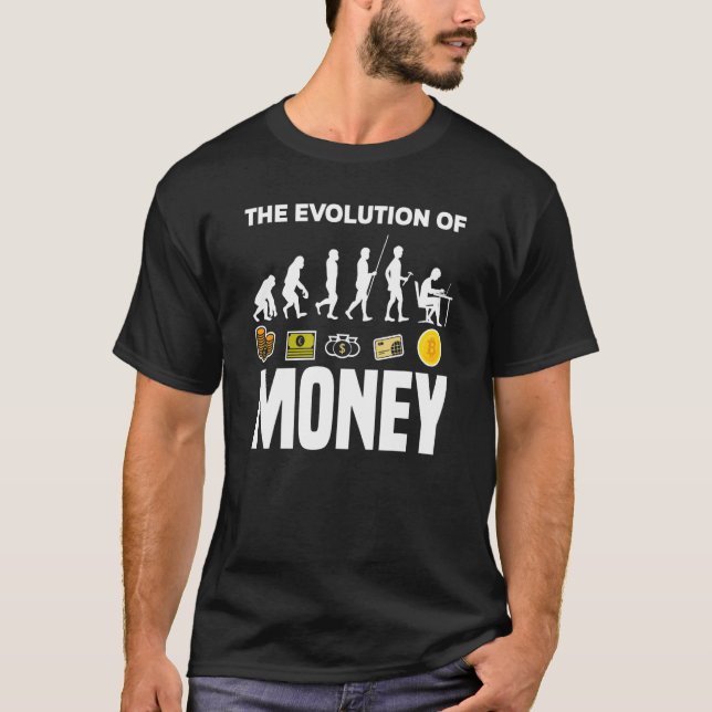 Camiseta Evolução Da Criptomoeda Do Titular Da Criptomoeda  (Frente)