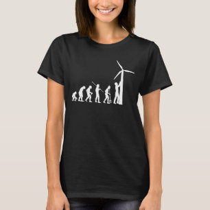 Camiseta Evolução da energia da turbina eólica