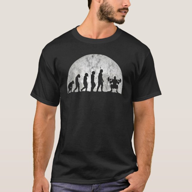 Camiseta Evolução Da Evolução Do Homem Bodybui Em Aumento D (Frente)