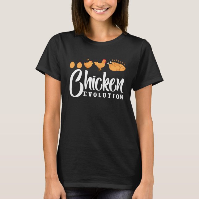 Camiseta Evolução da Galinha (Frente)