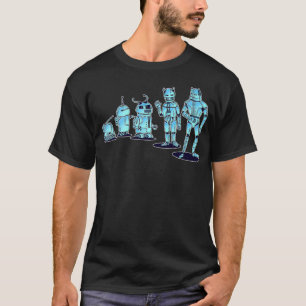 Camiseta Evolução da robótica Robótica Digital Funny Gi