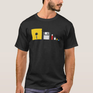 Camiseta Evolução da tecnologia de armazenamento Engraça