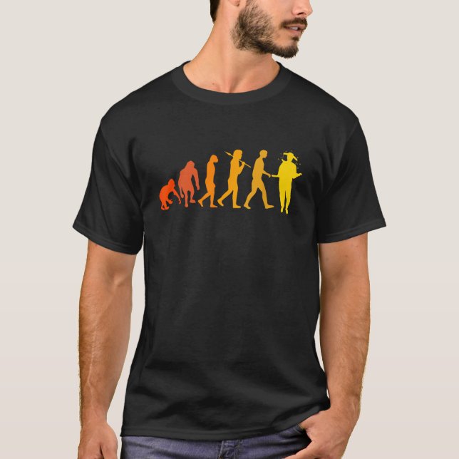 Camiseta Evolução das abelhas presente para apicultor (Frente)