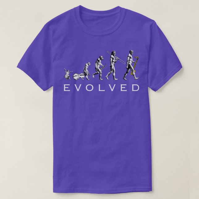 Camiseta Evolução de Bass Clarinet (Frente do Design)