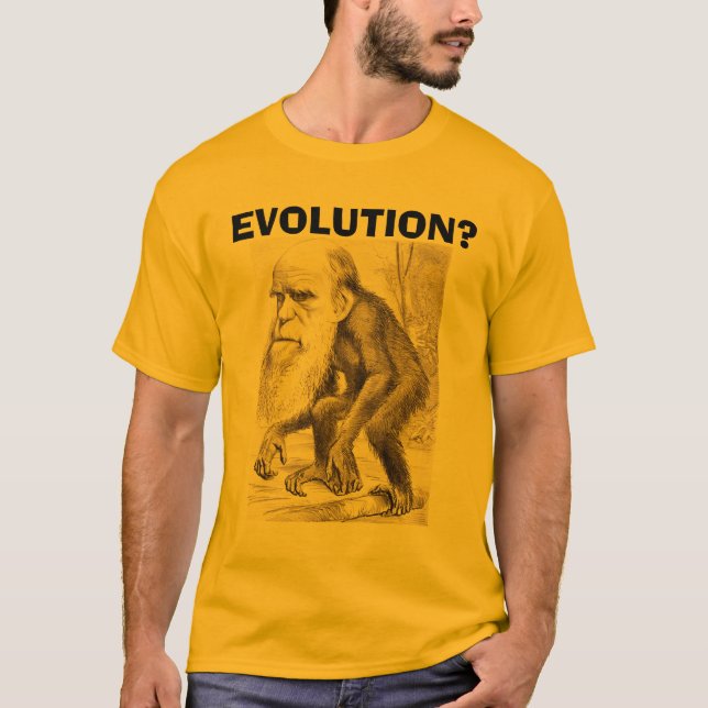 Camiseta Evolução de Charles Darwin? T-shirt (Frente)