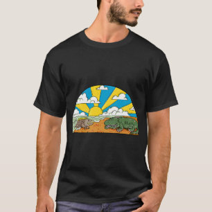 Camiseta Evolução de Dinossauro de Peixe Engraçado - Darwin