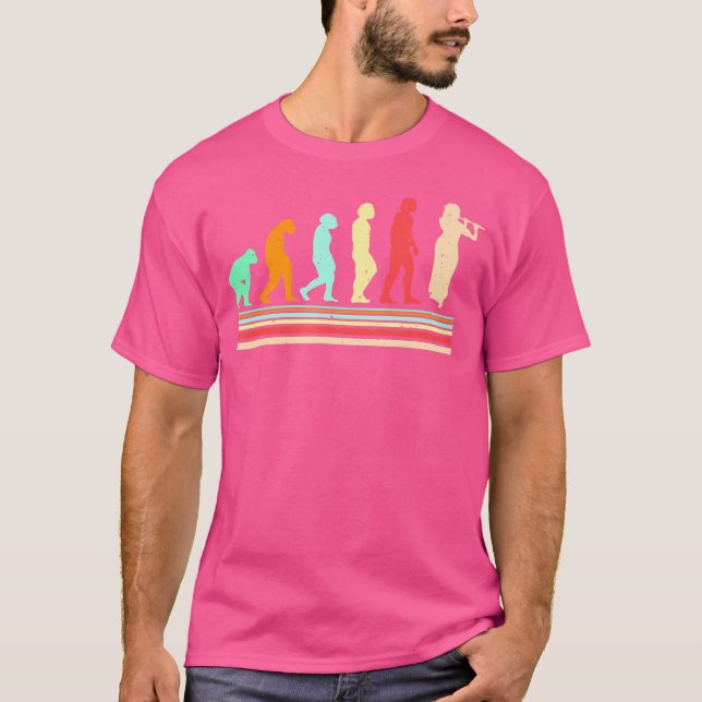 Camiseta Evolução de Flute Banda de Marcha Flutista Retro M (Frente)