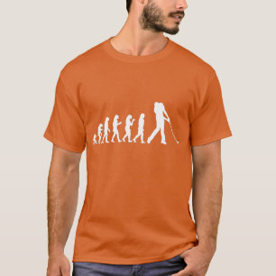 Camiseta Evolução de Homem das Cavernas Golfista Engraçado 