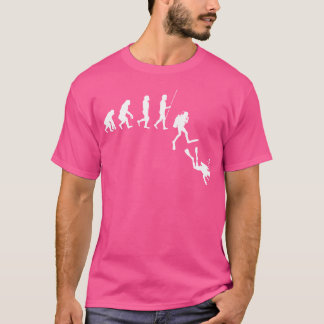 Camiseta Evolução De Mergulho Na Evolução Do Homem Engraçad