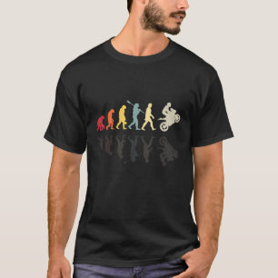 Camiseta Evolução de motocicleta motociclista de bicicleta 