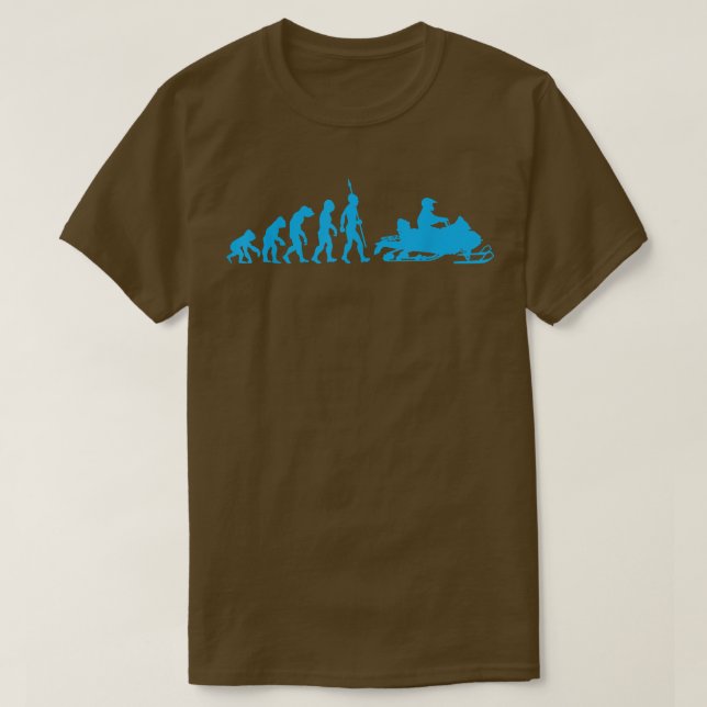 Camiseta Evolução de Motociclos Snowmobile (Frente do Design)