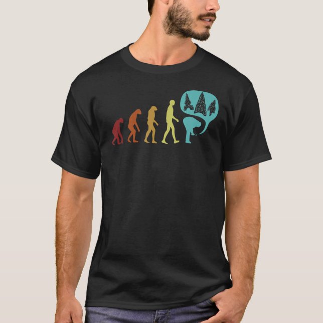 Camiseta Evolução de Pontas de Seta Arrostos Arrostos Colun (Frente)