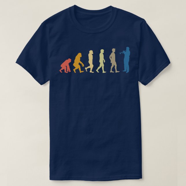 Camiseta Evolução de Trompete 1 (Frente do Design)