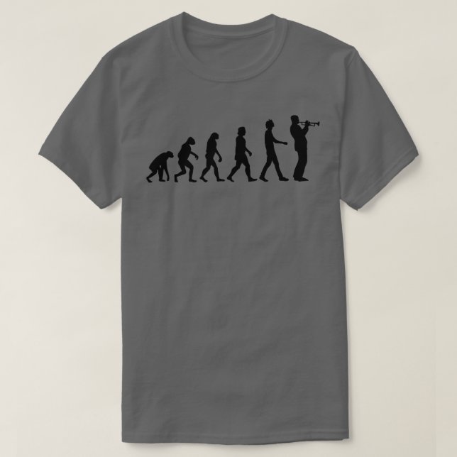 Camiseta Evolução de Trompete 2 (Frente do Design)