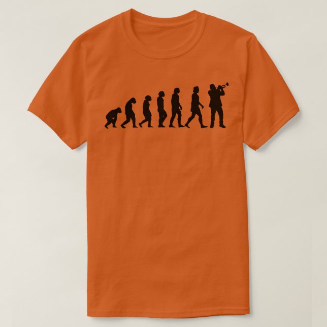 Camiseta Evolução de Trompete 4 (Frente do Design)