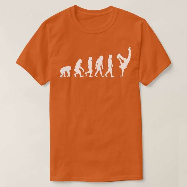 Camiseta Evolução de um bailarino sofisticado Dança Engraça (Frente do Design)