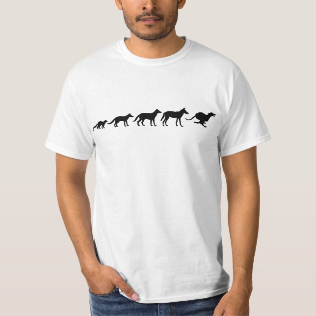 Camiseta Evolução de Whippet (Frente)