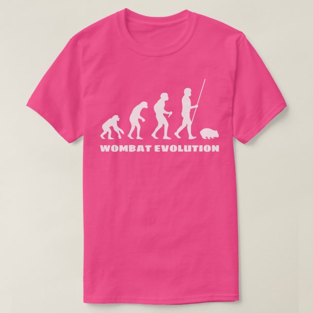 Camiseta Evolução de Wombat (Frente do Design)