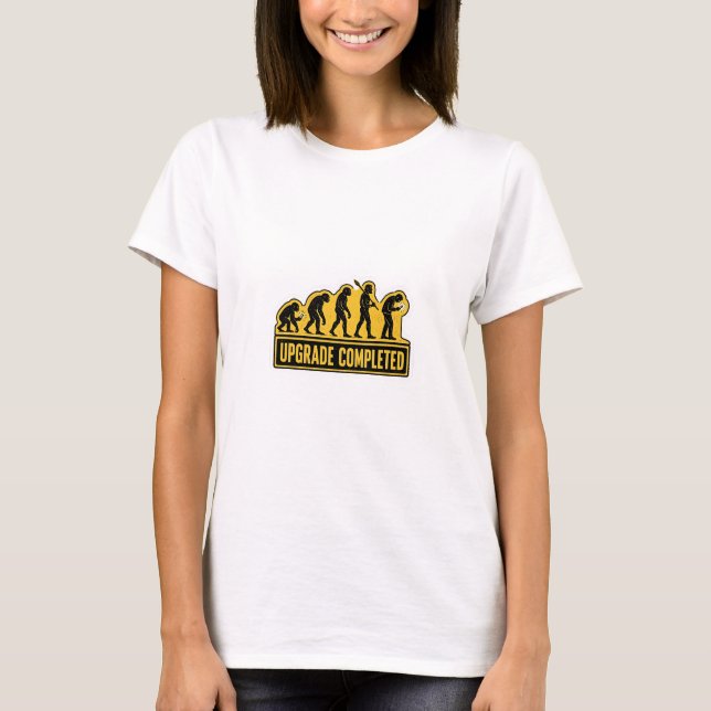 Camiseta Evolução Divertida Concluída (Frente)
