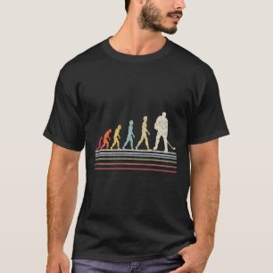 Camiseta Evolução Divertida Do Hóquei No Campo Do Homem Esp