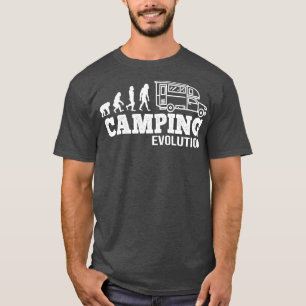 Camiseta Evolução do acampamento I Presente de Camper Engra