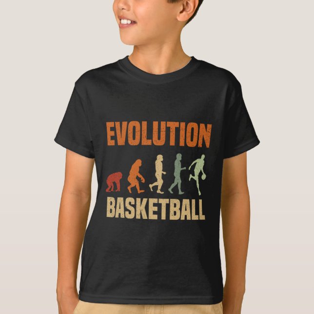Camiseta Evolução Do Basquete Do Amor De Macaco A Homem (Frente)