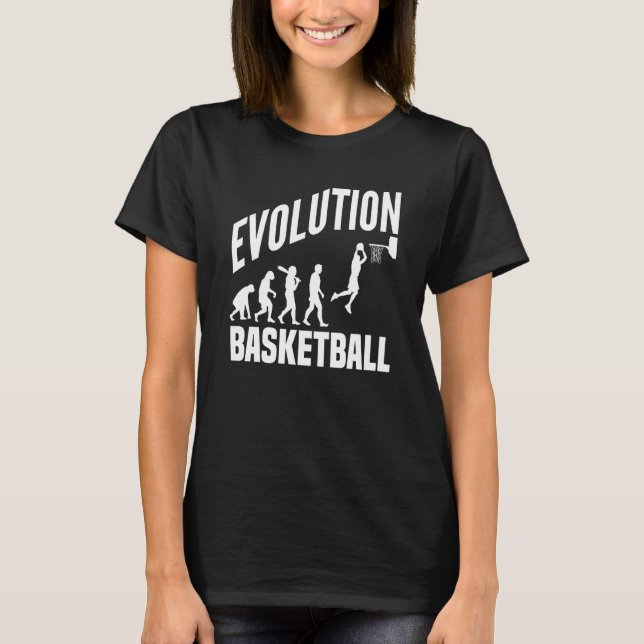 Camiseta Evolução Do Basquete Do Macaco Para O Burro (Frente)