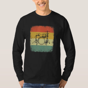 Camiseta Evolução do baterista, Conjunto de tambores, desig