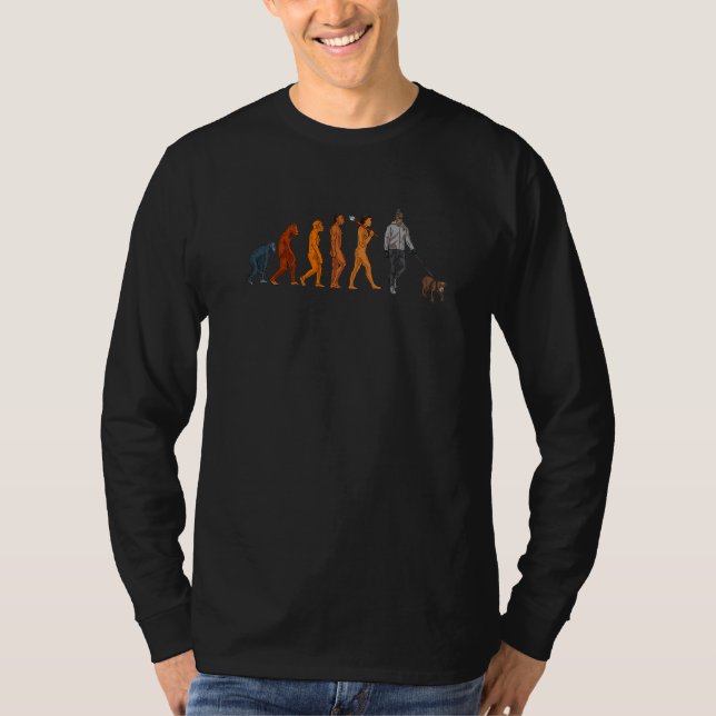 Camiseta Evolução do Cachorro Desvio humano (Frente)