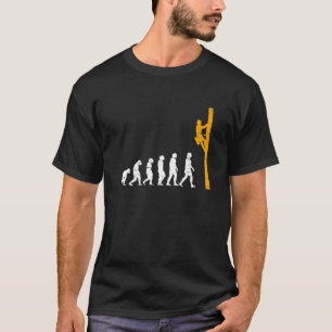 Camiseta Evolução Do Engenheiro Elétrico De Lineman Para Um