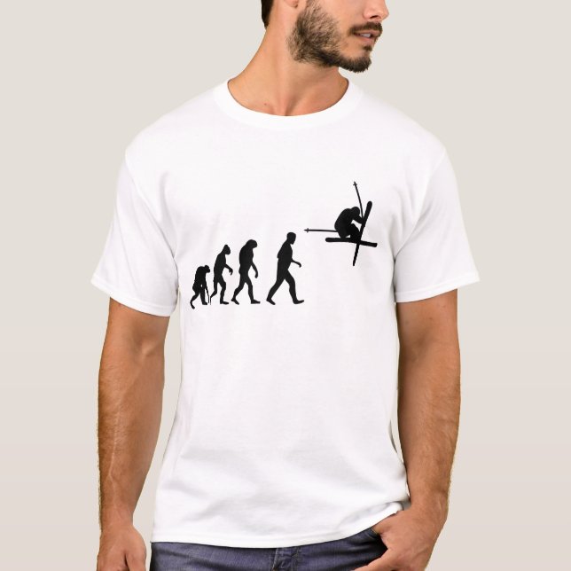 Camiseta evolução do esqui do esqui (Frente)