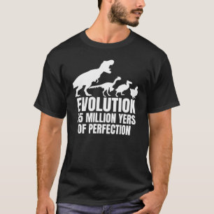 Camiseta Evolução do Frango Fazendeiro Dinossauro Rex Galin
