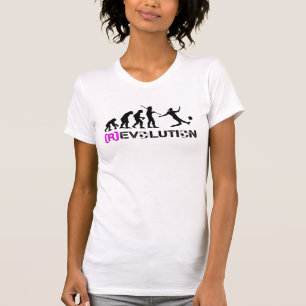 Camiseta Evolução do futebol das mulheres/parte superior