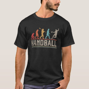 Camiseta Evolução do Handebol Handebol Engraçado Jogador de