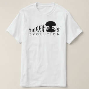 Camiseta Evolução do Homem & Barata Gráfico Divertido de Ev