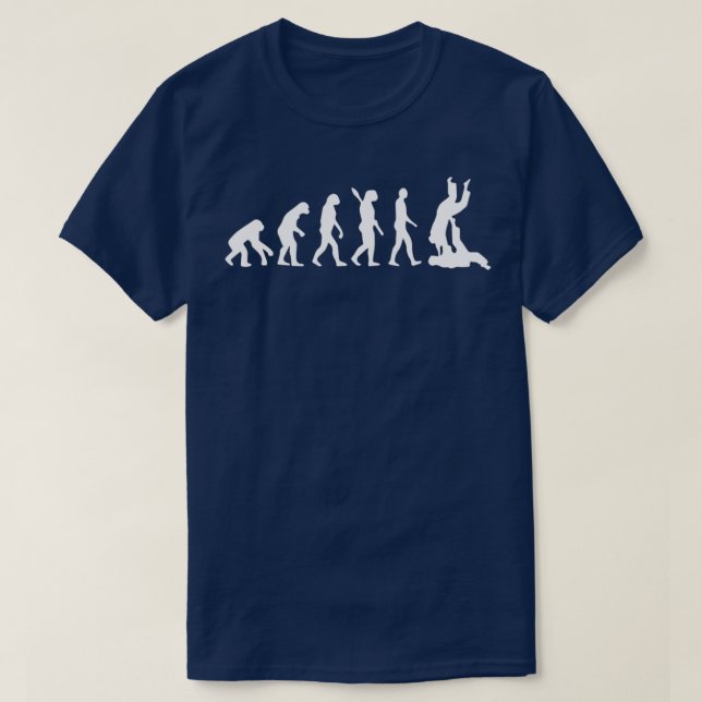 Camiseta Evolução Do Homem Jiu Jitsu Gift (Frente do Design)