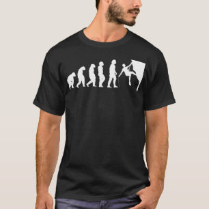 Camiseta Evolução do Homem para Escalador Presente de Escal