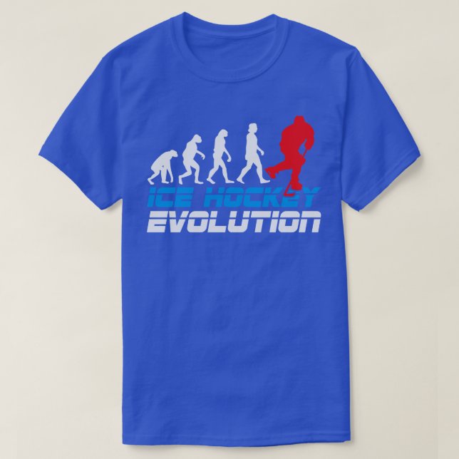 Camiseta evolução do hóquei no gelo (Frente do Design)