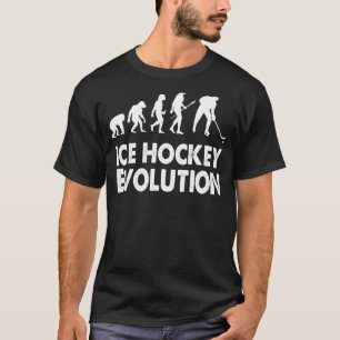 Camiseta Evolução Do Hóquei No Gelo Dos Homens De Hóquei No