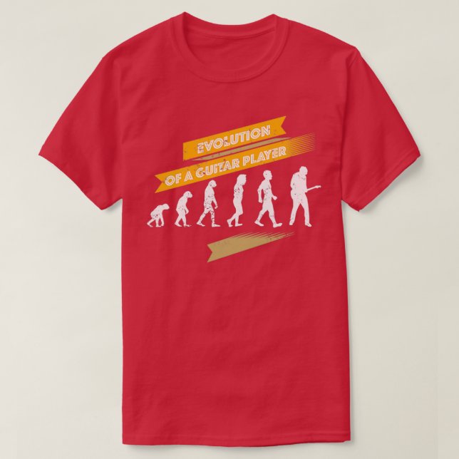 Camiseta Evolução Do Id Do Jogador De Violão (Frente do Design)